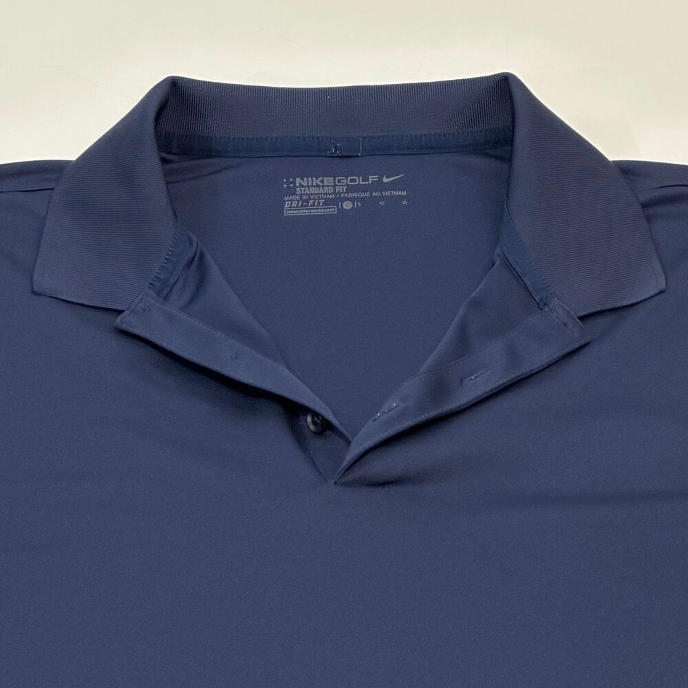 Nike Men's Golf Polo‎ Shirt Blue - Dri-FIT Standard Fit Size L